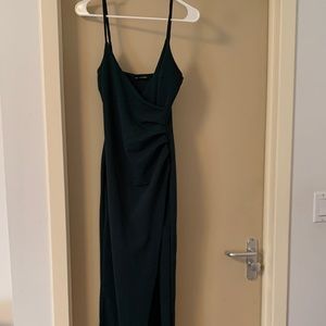 Emerald green maxi dress